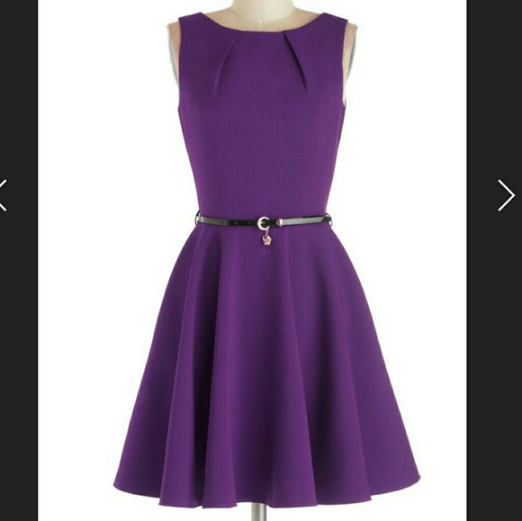Modcloth Dresses & Skirts - VGUC Modcloth Luck Be a Lady Closet Dress Violet